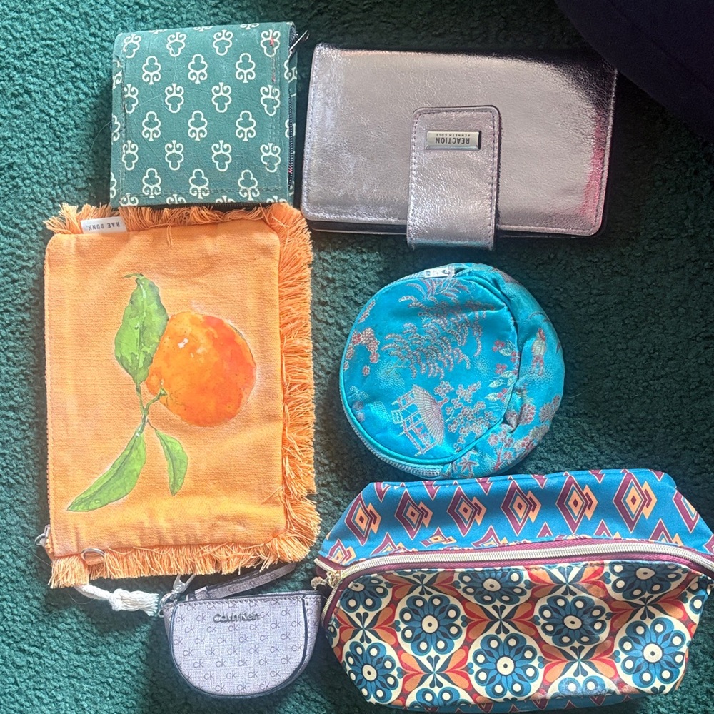 Colorful Assorted Pouches and Wallet Set
